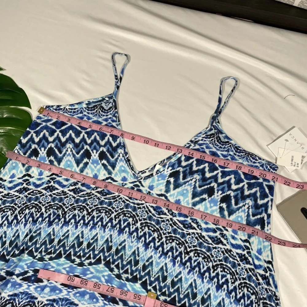 NEW La Blanca‎ [ S/M ] Oasis Ikat Asymmetrical Cover up Dress in Blue - Picture 3 of 12
